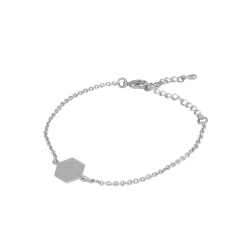 LOST & FAUNE LOST & FAUNE BRACELET HEXAGONE SIMPLE ARGENT