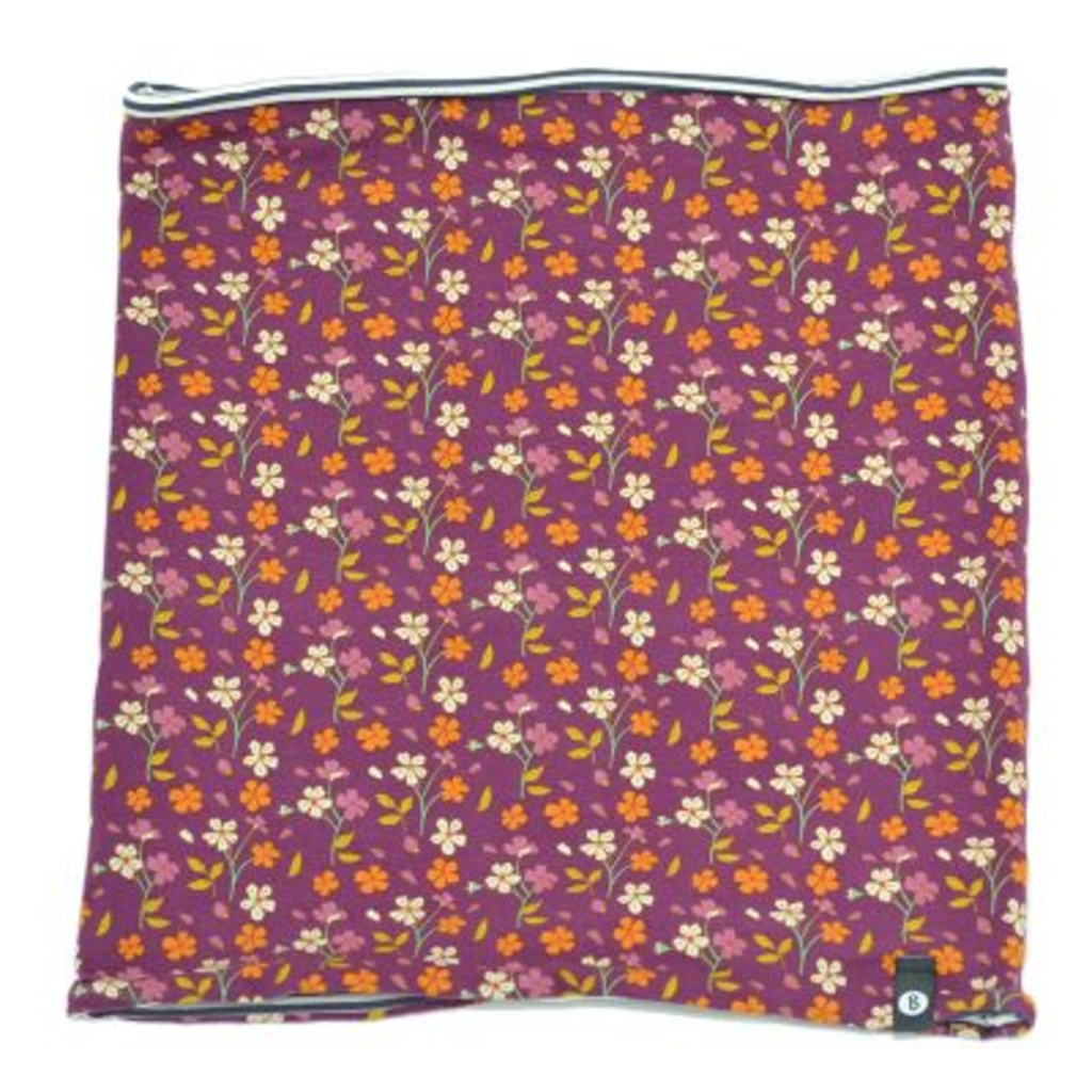 BALUCHON BALUCHON CACHE-COU BAMBOU REVERSIBLE FLEURS BOURGOGNE