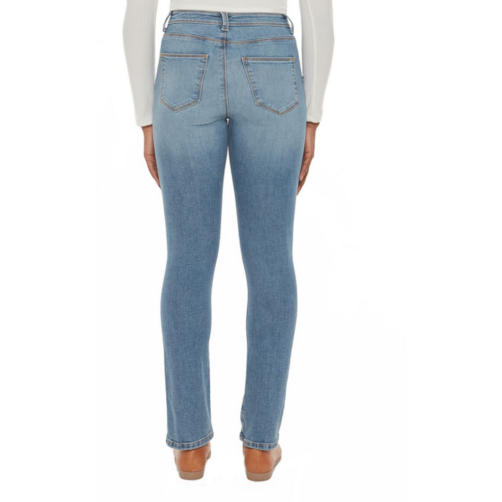 LOLA JEANS LOLA JEANS HIGH RISE STRAIGHT JEANS LIGHT BLUE