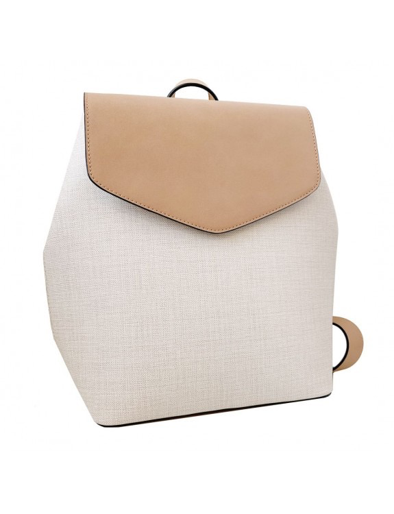 CARACOL CARACOL SAC A DOS BEIGE ET TAN