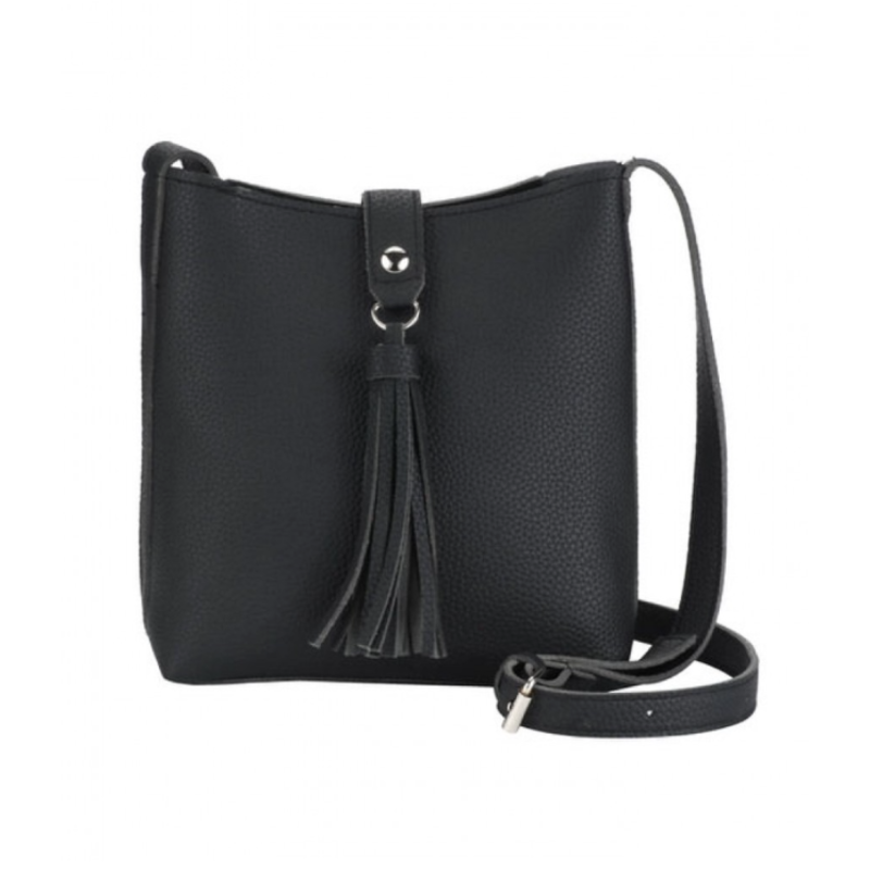 CARACOL CARACOL HAND BAG POMPON BLACK