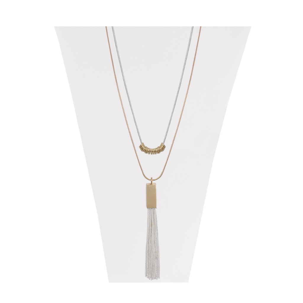 CARACOL CARACOL LONG NECKLACE 2 LEVEL MIX