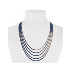 CARACOL CARACOL COLLIER 5 RANGS  BLEU