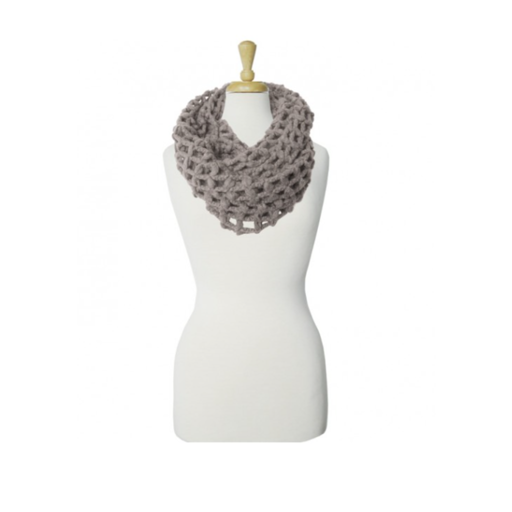 CARACOL CARACOL FOULARD GROSSES MAILLES TAUPE