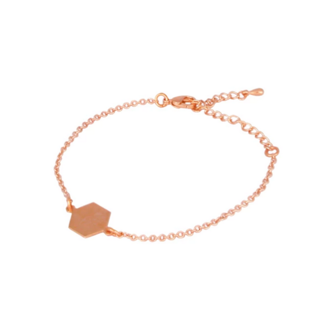 LOST & FAUNE LOST & FAUNE BRACELET HEXAGONE SIMPLE OR ROSE