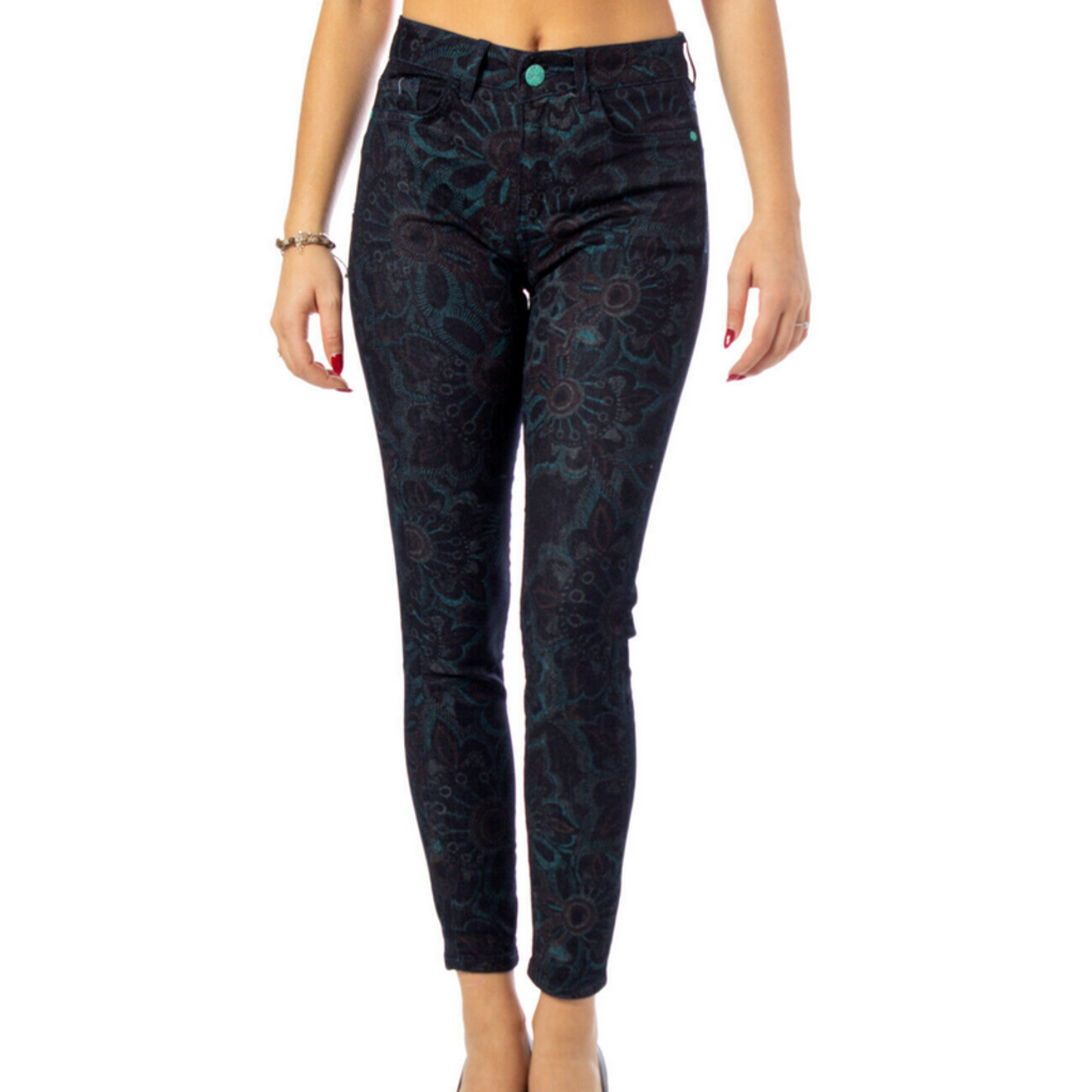 DESIGUAL DESIGUAL PANTALON MIMI MOTIFS BLEU