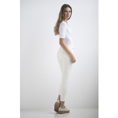 YOGA JEANS JEANS HIGH RISE ANKLE LINEN/CRÈME