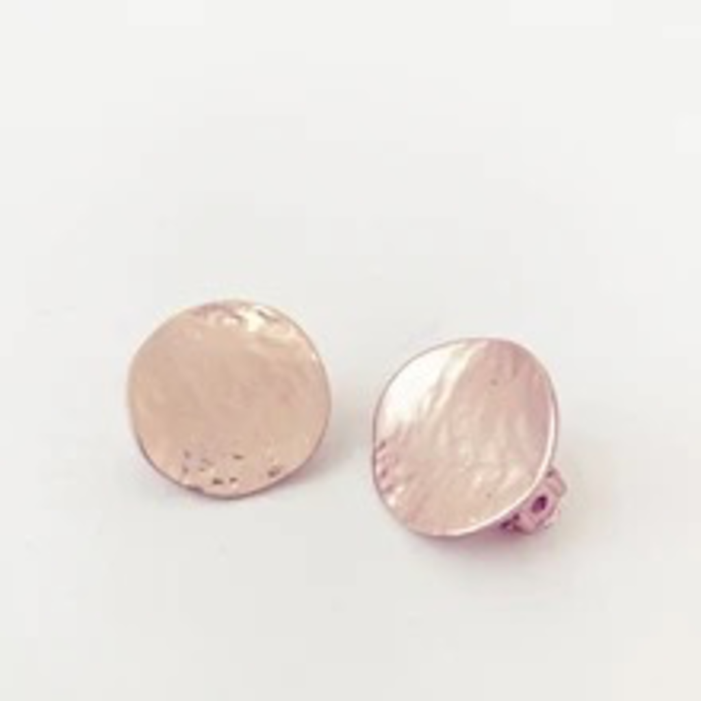 CARACOL CARACOL B. OREILLE PASTILLE RONDE TEXTURE ROSE GOLD