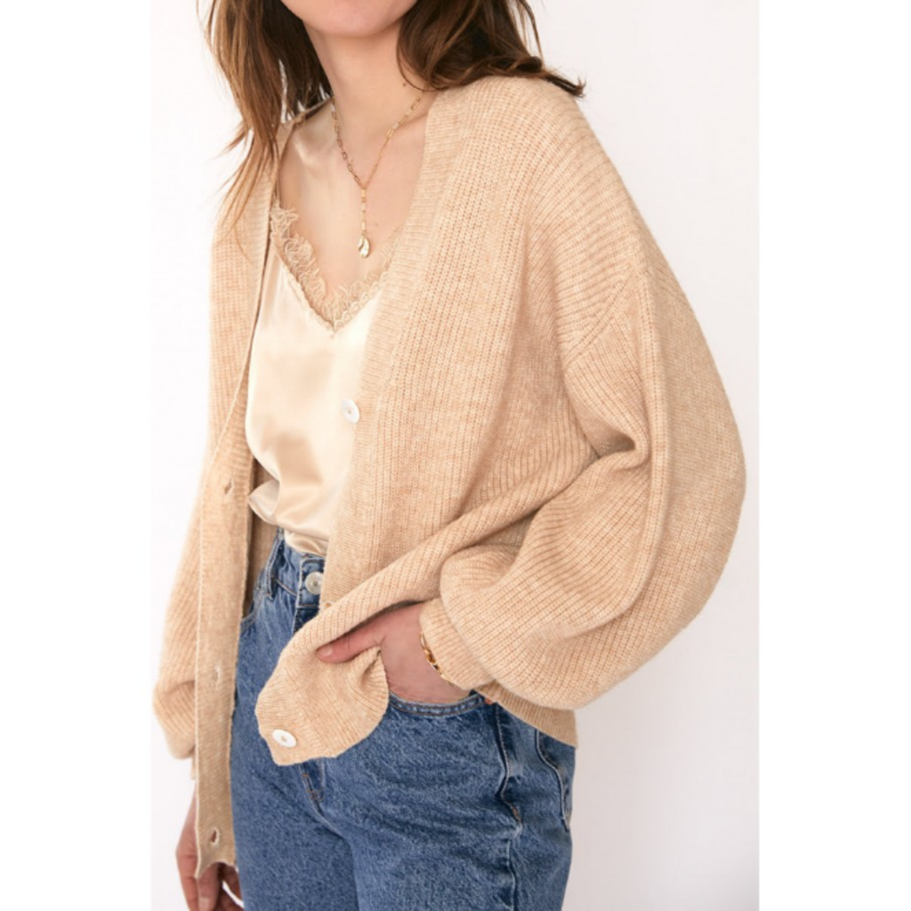 MOLLY BRACKEN MOLLY BRACKEN CARDIGAN BEIGE