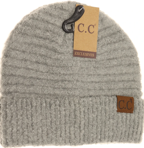 CC TUQUE BOUCLE YARN GRIS
