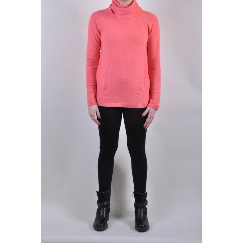 RENUAR RENUAR CHANDAIL TRICOT COL ROULE SIENNA/CORAIL