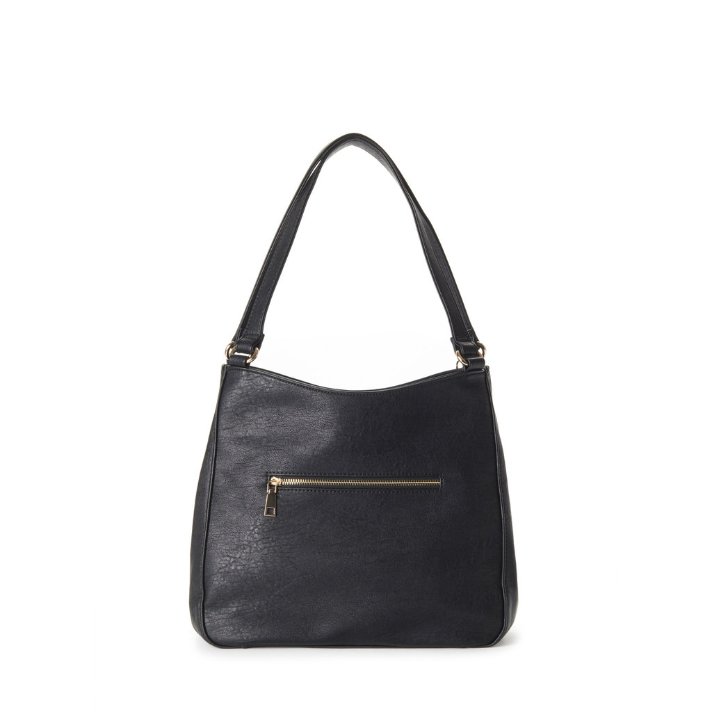 JEANE AND JAX JEANE AND JAX SAC MELANIE 3 POCKET SHOULDER BAG NOIR