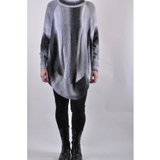 M MADE IN ITALY M MADE IN ITALY TUNIQUE STYLE PONCHO NOIR/GRIS