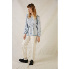 EVE GRAVEL EVE GRAVEL HAUT BRIGITTE BLOUSE MANCHE LONGUE BLEU