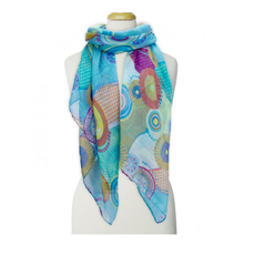 CARACOL CARACOL FOULARD SPIRO TURQUOISE