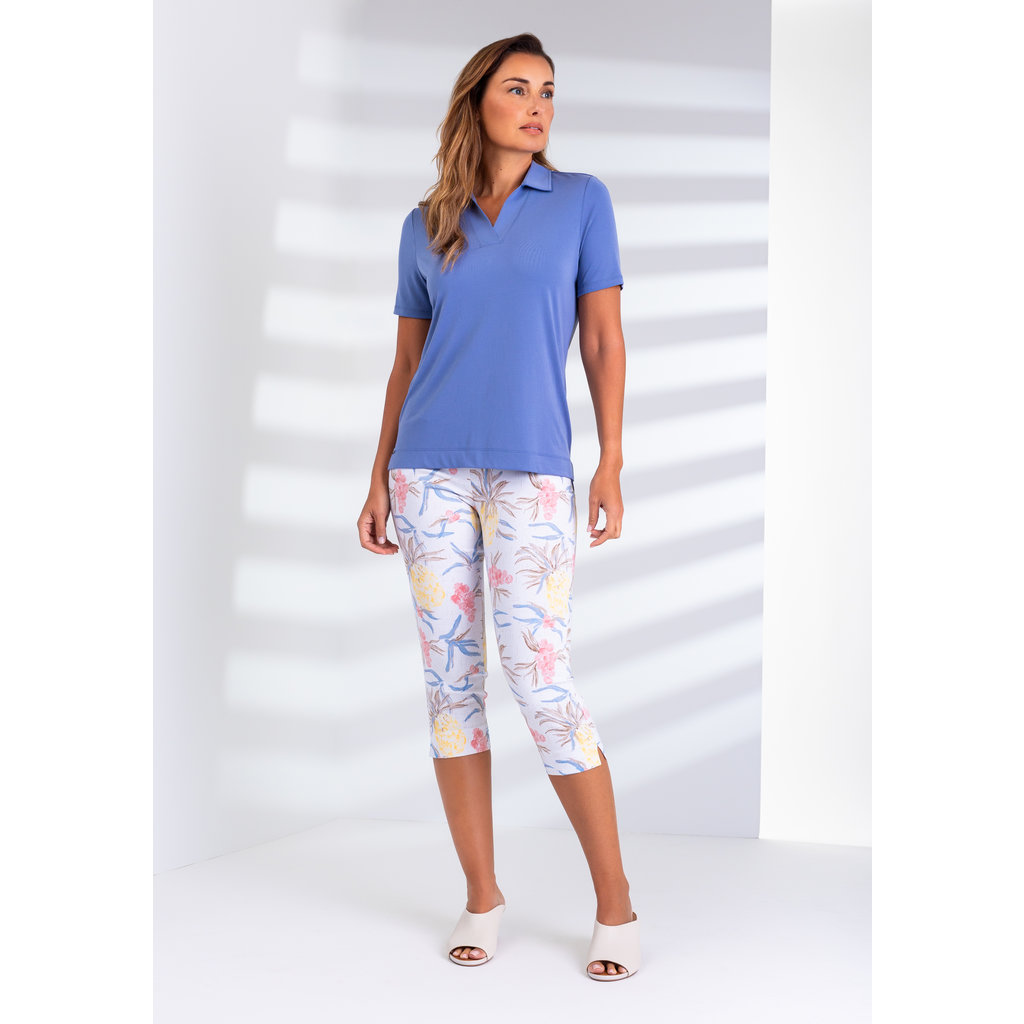 LISETTE PINA COLADA PRINT 21'' CAPRI WITH POCKETS DUSTY PINK - Boutique  Nomade