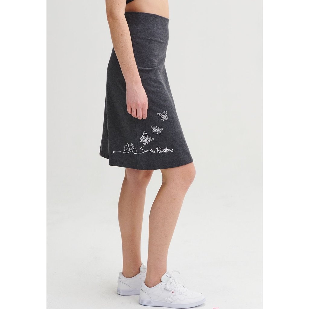 MESSAGE JUPE IMMORTELLE CHARCOAL