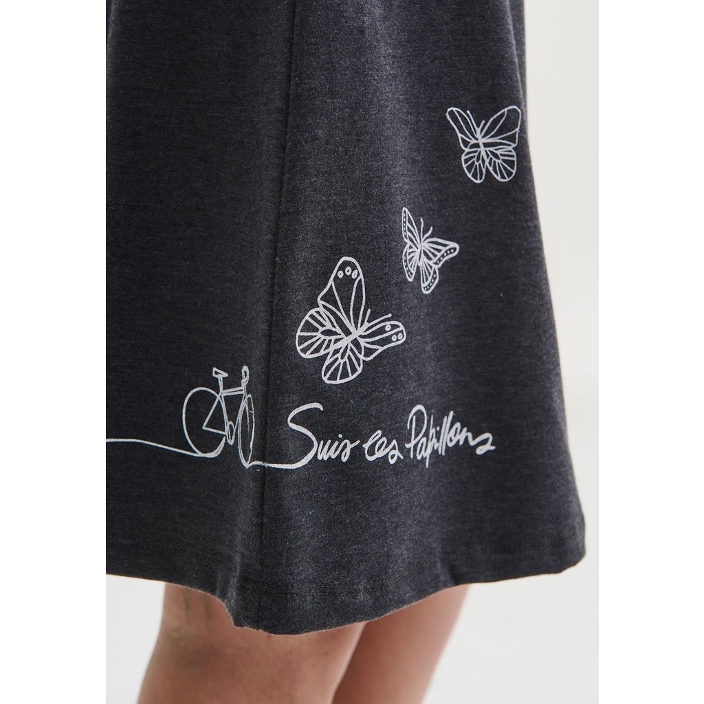 MESSAGE JUPE IMMORTELLE CHARCOAL