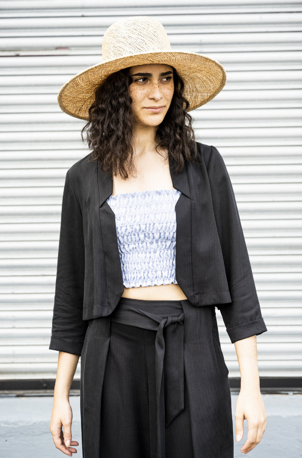 BODY BAG CROPPED JACKET TENCEL NOIR