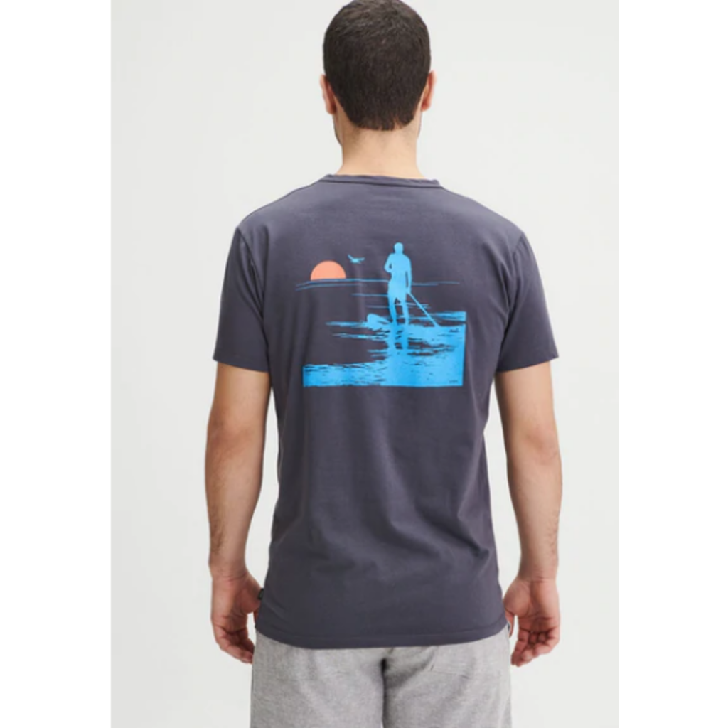 OOM OOM T-SHIRT HOMME PADDLE BORD DRIFTER GRIS