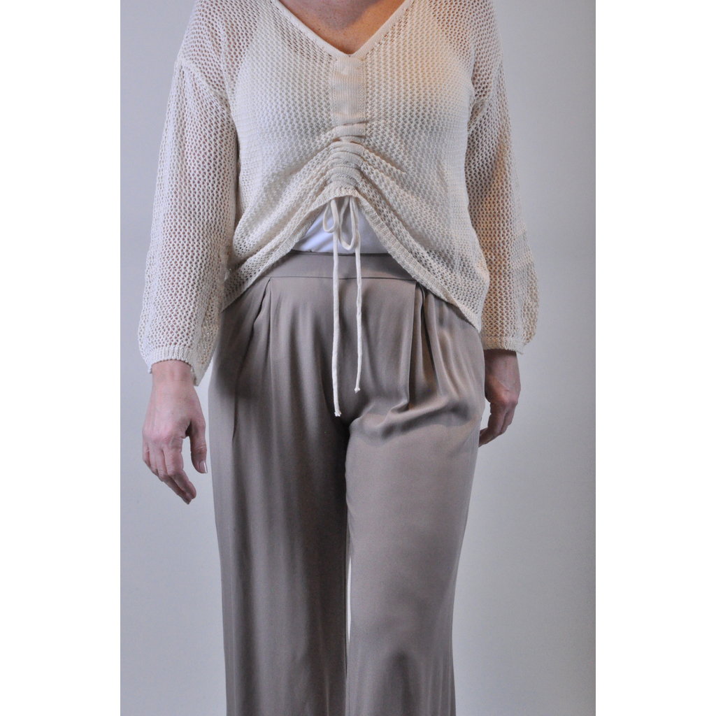 M MADE IN ITALY M MADE IN ITALY PANTALON AMPLE TAUPE