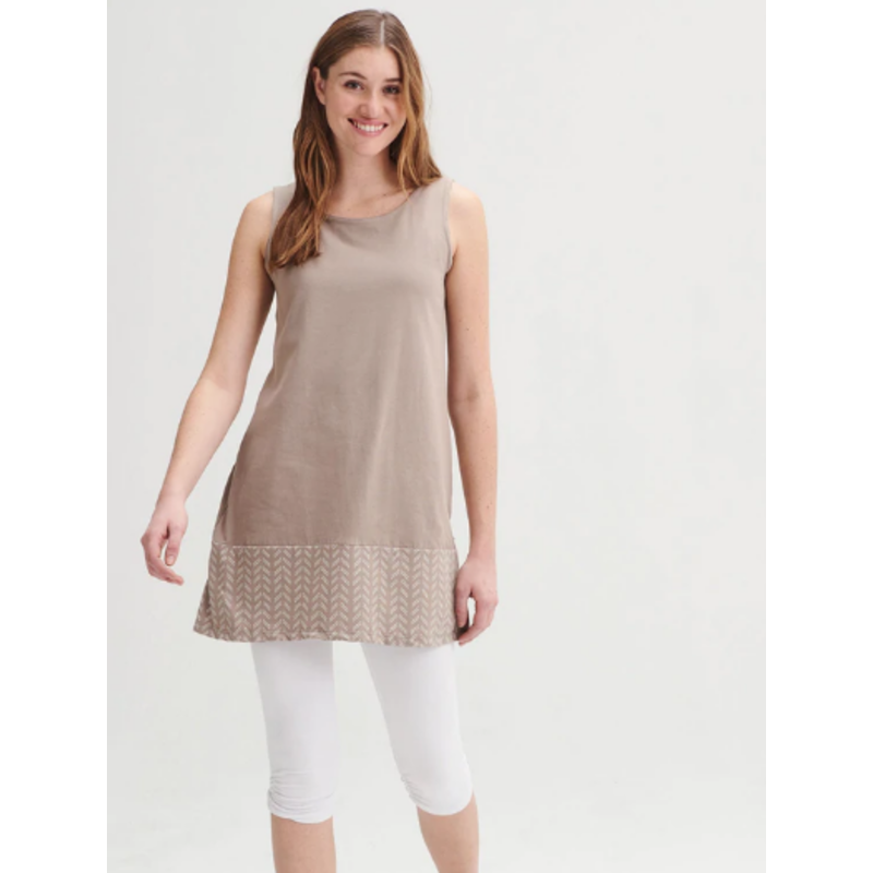 MESSAGE TUNIQUE FOUGERE TRUFFE/BEIGE