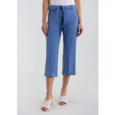 LISETTE KATHRYNE FABRIC 22'' CROPPED TROUSER W/BELT INDIGO
