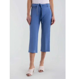 LISETTE KATHRYNE FABRIC 22'' CROPPED TROUSER W/BELT INDIGO