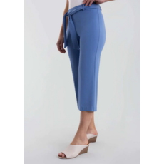 LISETTE KATHRYNE FABRIC 22'' CROPPED TROUSER W/BELT INDIGO