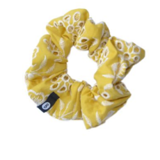 BALUCHON CHOUCHOU ELASTIQUE BRODERIE ANGLAISE JAUNE