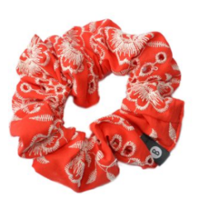 BALUCHON CHOUCHOU ELASTIQUE BRODERIE ANGLAISE ROUGE