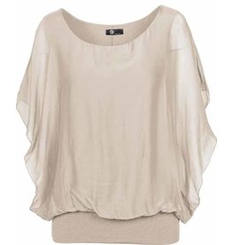 M MADE IN ITALY M MADE IN ITALY TRICOT BLOUSE SOIE ET VISCOSE BEIGE