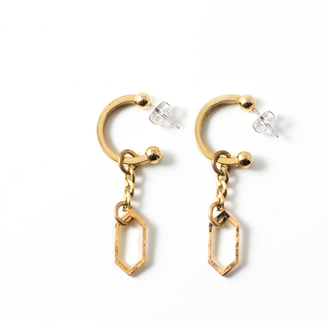 ANNE MARIE CHAGNON ANNE MARIE CHAGNON BOUCLES D OREILLE NADI OR BRILLANT