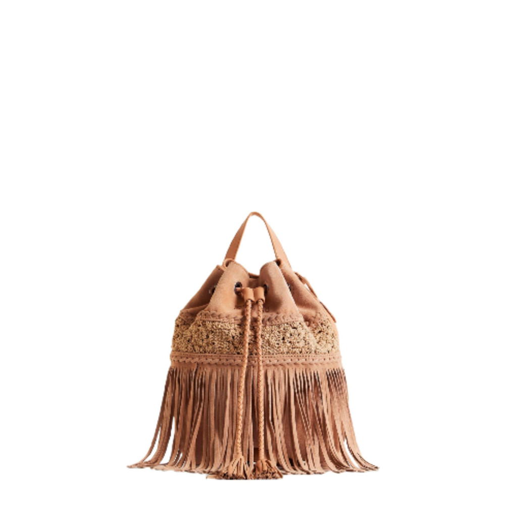 DESIGUAL DESIGUAL SAC A MAIN CROCHET/CUIR VERITABLE JAGUAR BEIGE