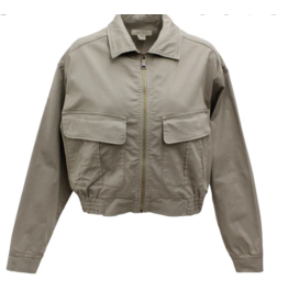 ASTRID ASTRID LEAVING ON A JET PLANE JACKET TAUPE