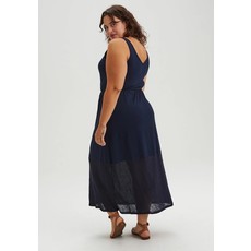 MESSAGE FACTORY MESSAGE GABRIELLE ROBE LONGUE NAVY