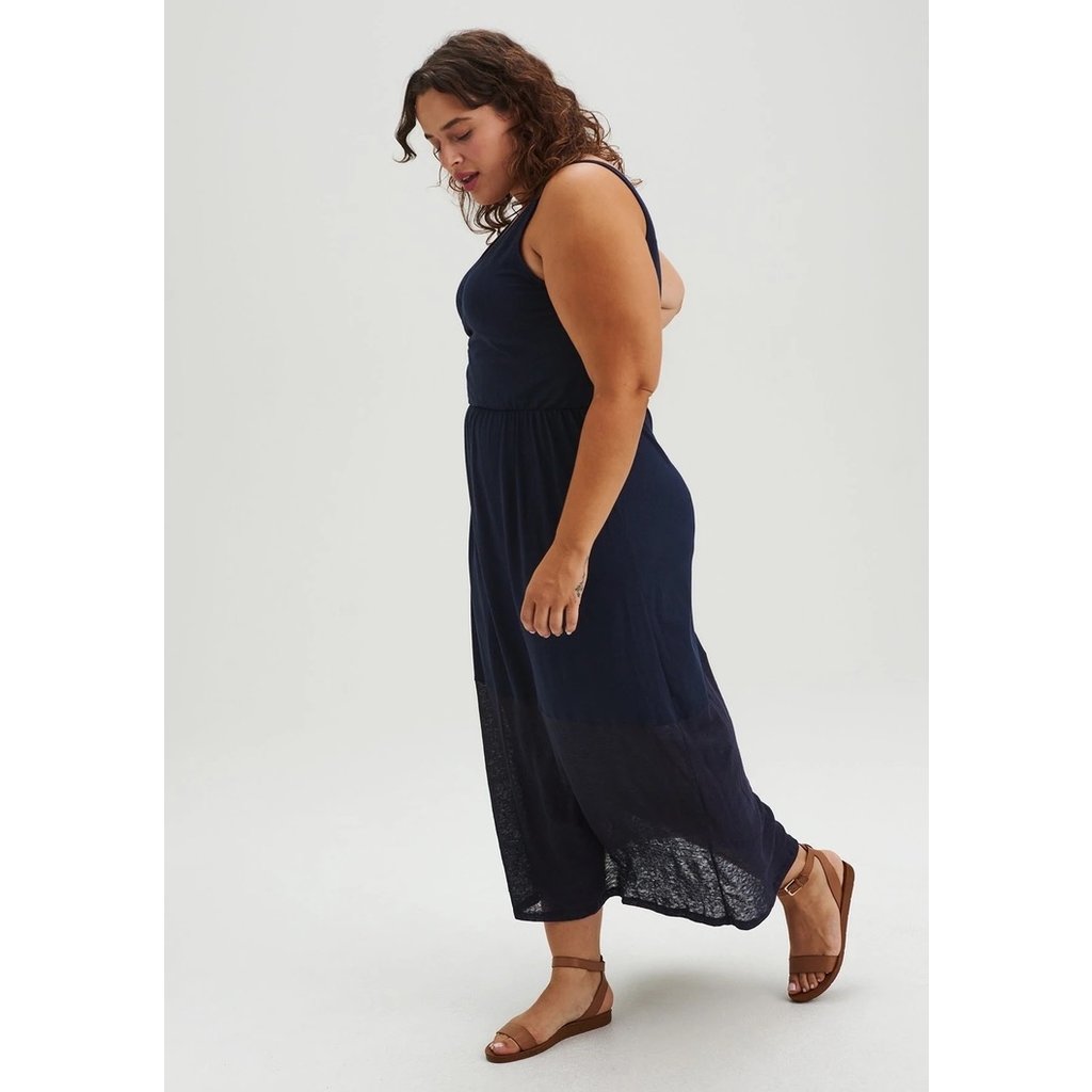 MESSAGE FACTORY MESSAGE GABRIELLE ROBE LONGUE NAVY