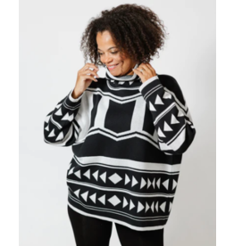 SHANNON PASSERO SHANNON PASSERO PULLOVER LEO SWISS PRINT NOIR ET BLANC