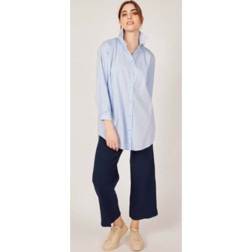 PISTACHE PISTACHE OVERSIZE COTTON BLOUSE LIGHT BLUE