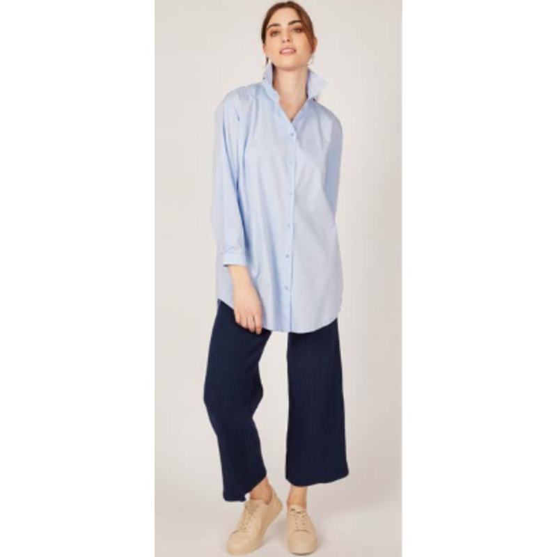 PISTACHE PISTACHE OVERSIZE COTTON BLOUSE LIGHT BLUE