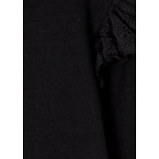 LOSAN HAUT MANCHE AVEC BRODERIE EPAULE NOIR