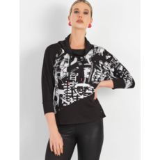 DOLCEZZA  PULLOVER NOIR ET BLANC