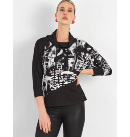 DOLCEZZA  PULLOVER NOIR ET BLANC