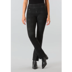 LISETTE SASHA QUINN PLAID 31'' STRAIGHT PANT CARCOAL