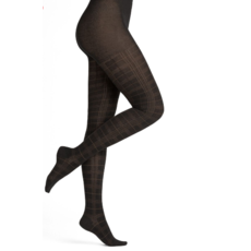 BLEU FORÊT BLEU FORET COLLANT COTON ECOSSAIS NOIR