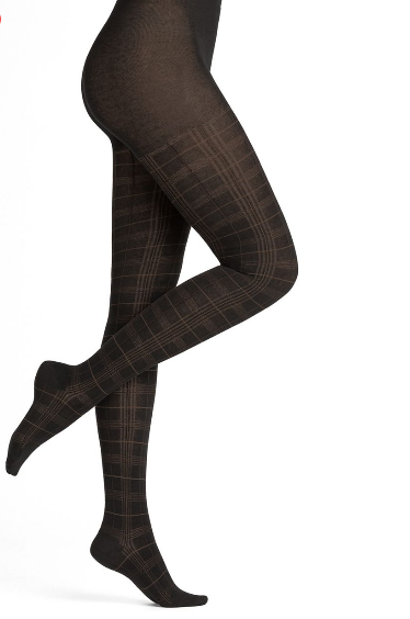 BLEU FORET COLLANT COTON ECOSSAIS NOIR
