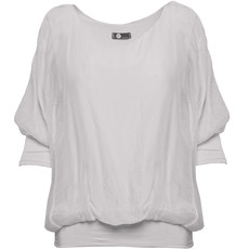 M MADE IN ITALY M MADE IN ITALY BLOUSE SOIE ET VISCOSE GRIS