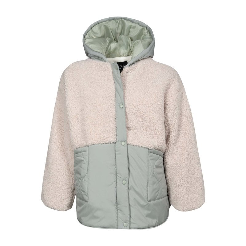 LOSAN LOSAN MANTEAU EFFET MOUTON VERDE JADE MUESTRA