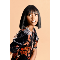 MOLLY BRACKEN MOLLY BRACKEN ROBE NOIR A FLEUR  VELOUR