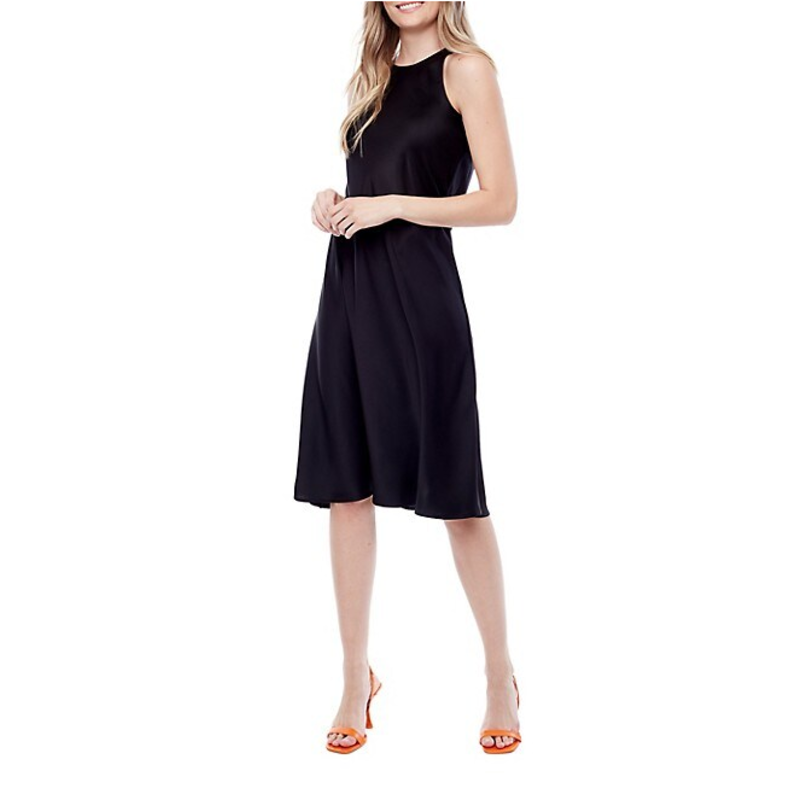 I LOVE TYLER MADISON TYLER MADISON ROBE MIDI BELIZE NOIR